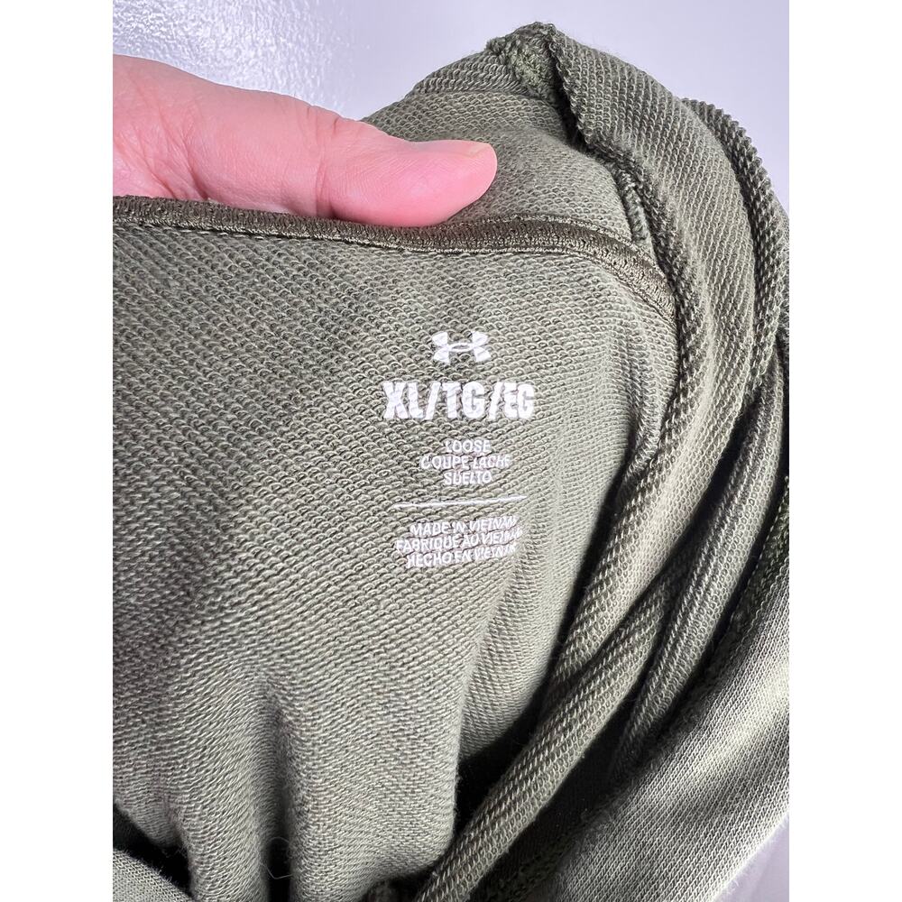 Under Armour Men's Project Rock Short Sleeve Hoodie Green ~ Size XL - Picture 5 of 5